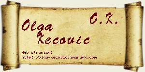 Olga Kecović vizit kartica